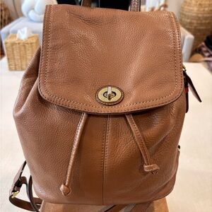 COACH Park Medium Tan Leather Backpack (2013)